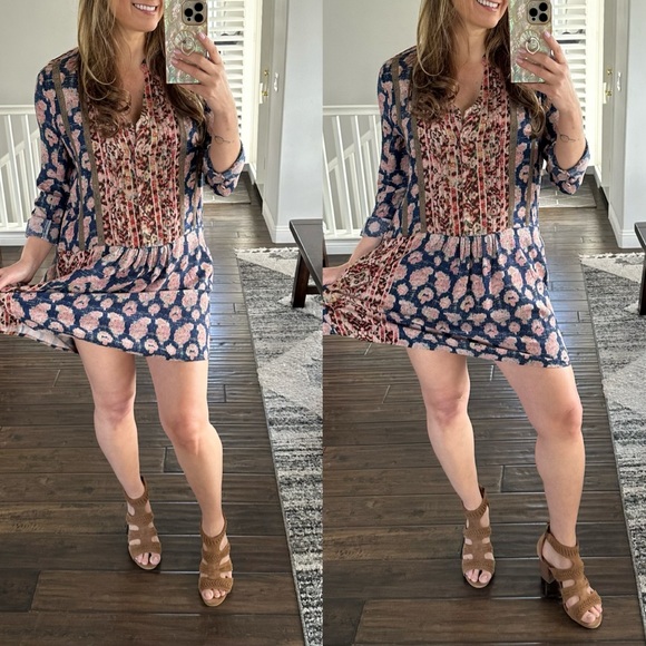 Anthropology Tiny Flowy Dress Size Medium - Picture 4 of 9